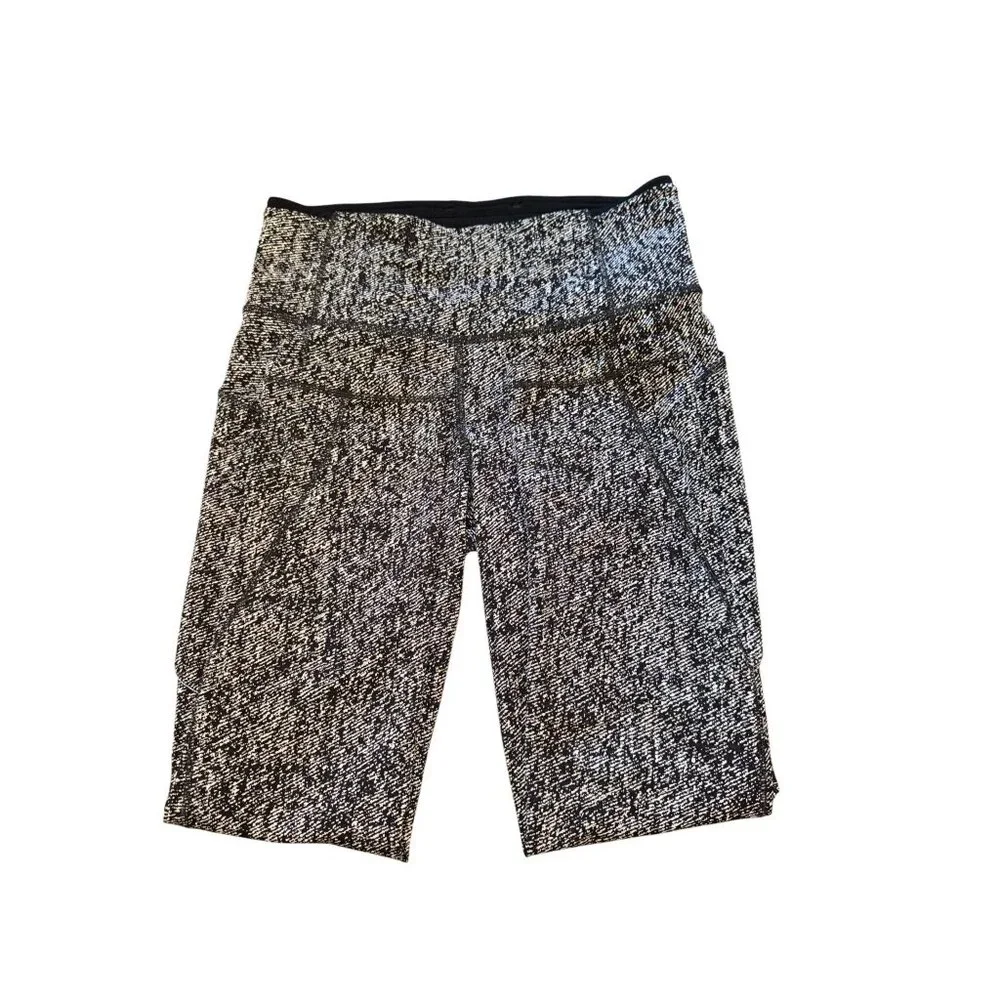 Lululemon High-Waisted Leggings Womens M Black & White Pattern - Picture 8 of 9